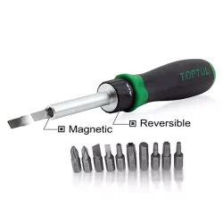 پیچ گوشتی بیت گیر 1/4 اینچ چپ و راست گرد مگنت دار تاپ تول مدل FTEA0806