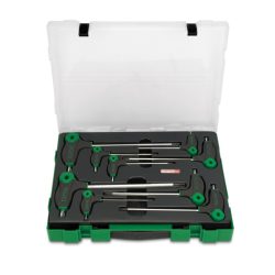 کیت آلن تی ستاره ای جعبه پلاستیکی 9 عددی دسته دار تاپ تول مدل GZC0904
