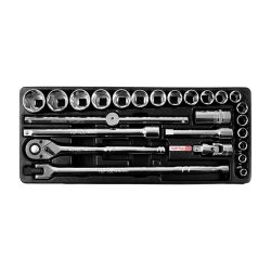 جعبه بکس 26 پارچه 1/2اینچ 6 پر تاپ تول مدل GCAD2513