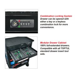 جعبه ابزار 7 کشو ذغالی تاپ تول مدل TCAQ0707