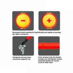 مجموعه پیچ گوشتی ضد برق 6عددی تاپ تول مدل GFE-0605